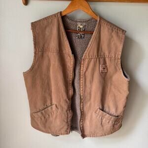 Bear River brown Sherpa lined vest Size L
